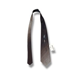 Philippe Longet Tie Men’s One Size Black Gradient Abstract Design Vintage‎